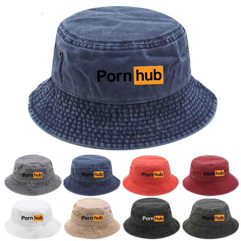 Wide Brim Hats Bucket Hats PornHub Bob Bucket Hats Men Women Cotton Outdoor Reversible Caps Fisherman Hat Girl Boy Chapeau Panama Bob Hat 230306