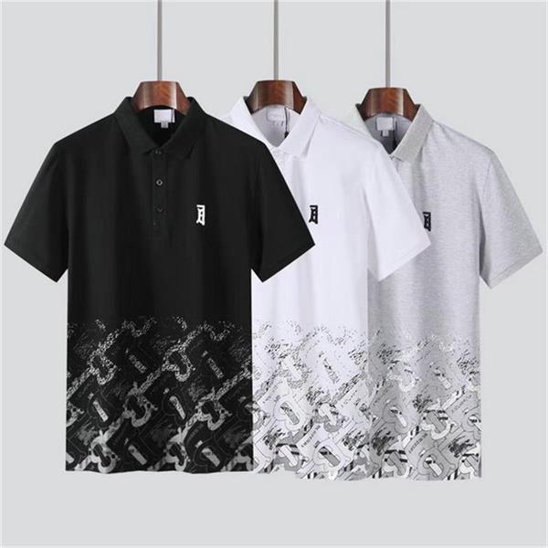 Designer men's short-sleeved polo shirt Fashion embroidered letters Business classic summer wear, White
Designer men's short-sleeved polo shirt Fashion embroidered letters Business classic summer wear, White