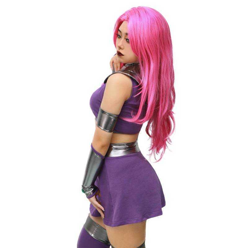 Anime Costumes Starfire Cosplay Halloween Comes for Women Starfire Come Women Valorant Cosplay High Quality Set of Tank Top and Skirts Z0301