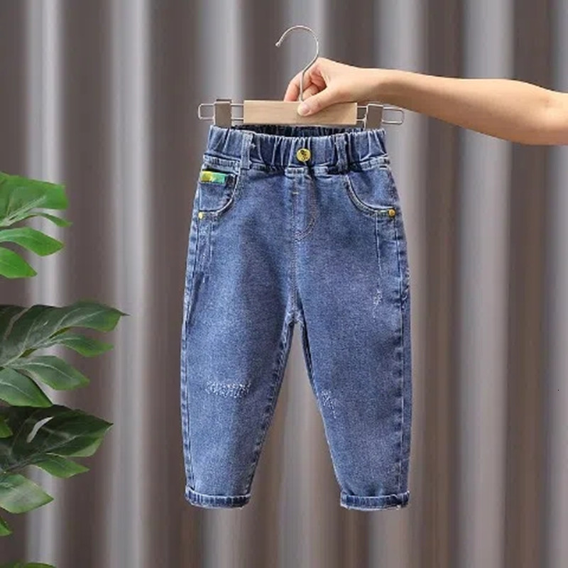 Jeans Autumn Winter Boys Trousers Children's Plush Thick Jeans Children's Casual Pants Fashion Baby Pants 230406