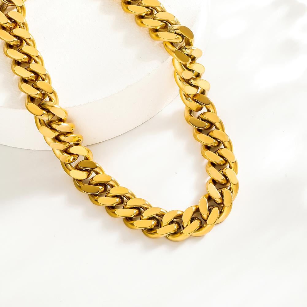 Anklets TOPGRILLZ 6mm8mm Stainless Steel Cuban Chain Hip Hop Fashion Ankle Bracelet For Women Accessories Gift 230306