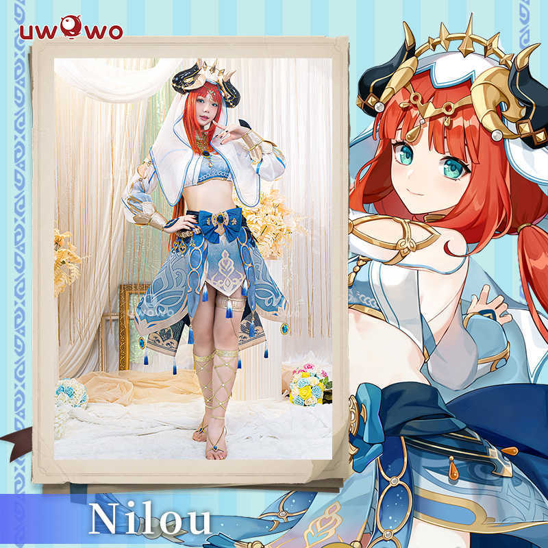Anime Costumes UWOWO Nilou Cosplay Game Genshin Impact Sumeru Nilou Come Hydro Female Cosplay Halloween Christmas Come Full Set Z0301
