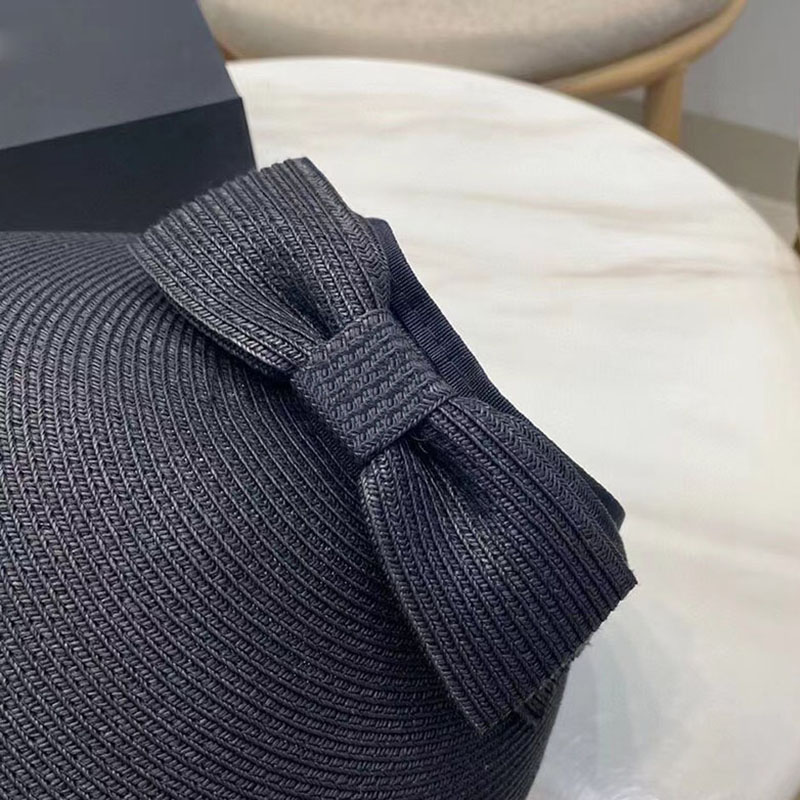 Elastic Adjustable Straw Hats for Women Beach Travel Sun Shade Wide Brim Hats without Cap Female Bowknot Fashion Street Casquette