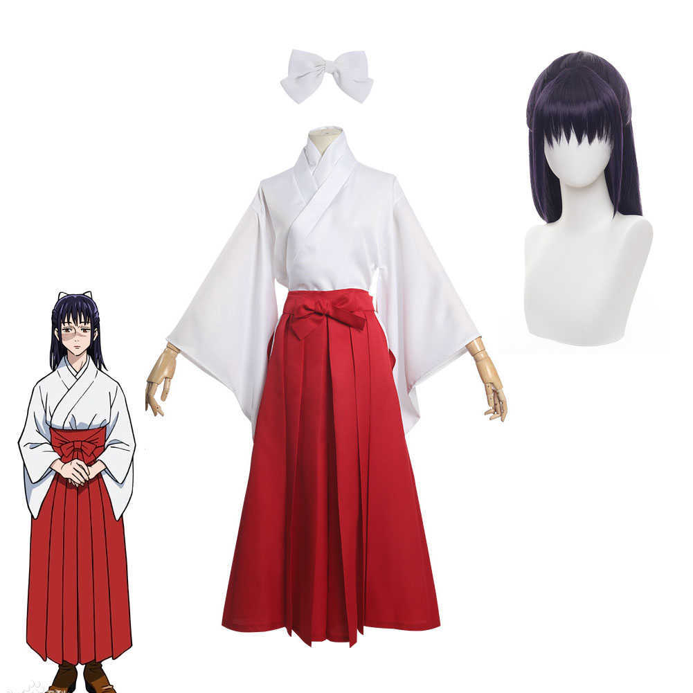 Anime Costumes Utahime Iori Cosplay Come With Headwear Wig Anime Jujutsu Kaisen Outfit Kimono Carnival Halloween Come Z0301
