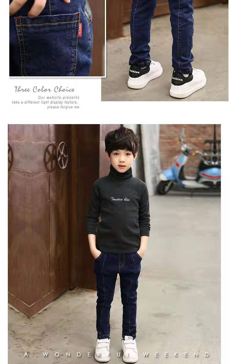 Jeans spring boys jeans student denim pants toddler girl jeans big kids jeans clothing long trousers cowboy baby boy 230306