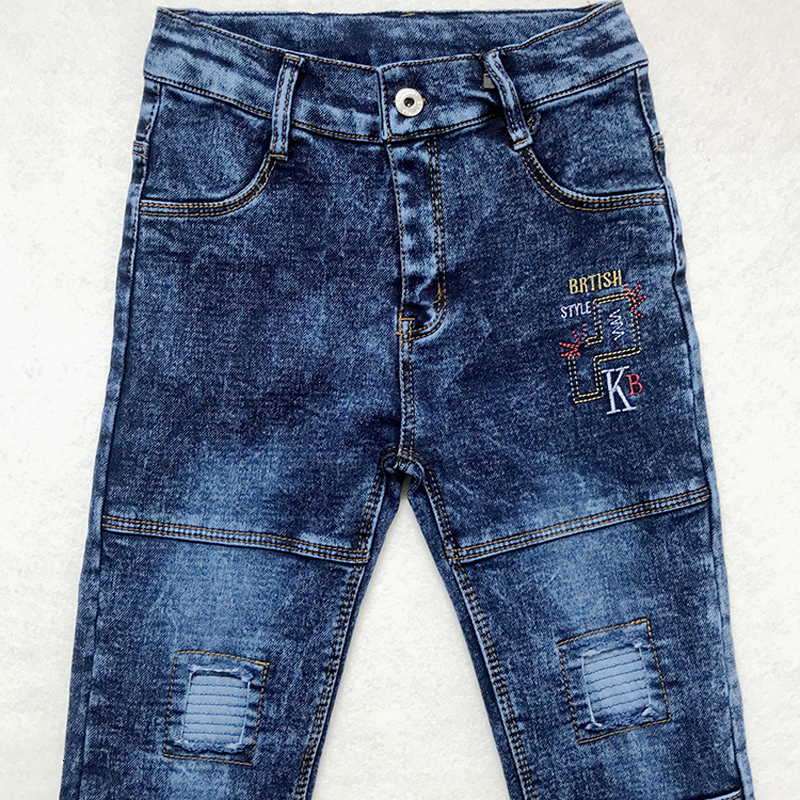 Jeans IENENS Autumn Boy's Jeans Clothes Kids Cowboy Pants Children Casual Denim Clothing Bottoms Trousers Baby Boy Casual Stretch Jean 230306