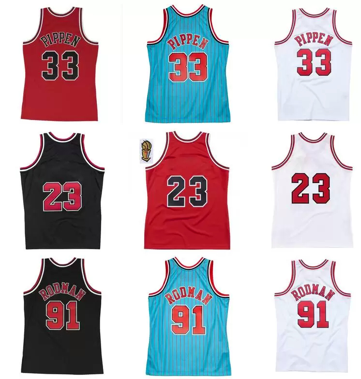 Men Women Youth S-2XL Stitched basketball jerseys 23 gods 33 Pippen 91 Rodman black red white Mitchell&Ness 1995-98 Finals retro jersey
Men Women Youth S-2XL Stitched basketball jerseys 23 gods 33 Pippen 91 Rodman black red white Mitchell&Ness 1995-98 Finals retro jersey