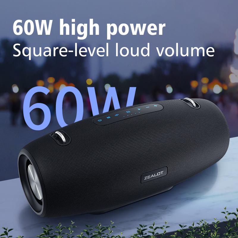 Zealot S67 Bluetooth Speaker 60W Output Power Bluetooth Speakers with Excellent Bass Performace Hifi speaker VS Charge 5