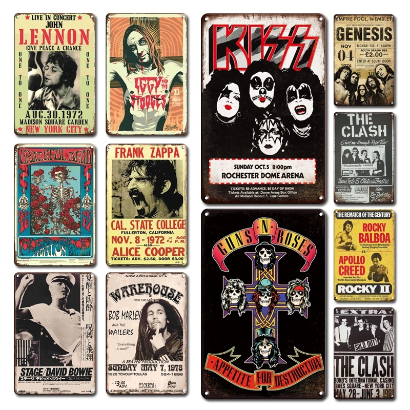 Vintage Rock Music Tin Sign Retro Rock Band Poster Metal Plate Decorative Art Plaques Bar Man Cave Bedroom Home Decor Accessories 30X20cm W03
Vintage Rock Music Tin Sign Retro Rock Band Poster Metal Plate Decorative Art Plaques Bar Man Cave Bedroom Home Decor Accessories 30X20cm W03