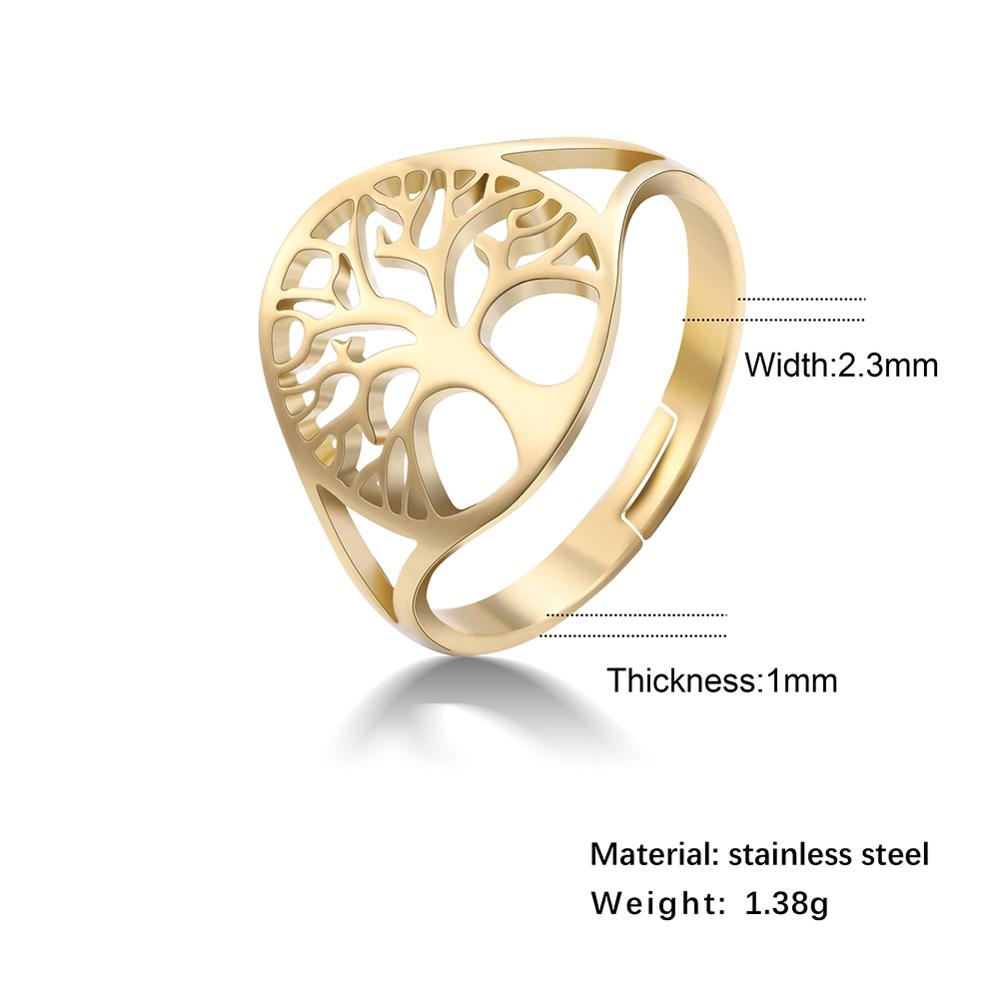 Adjustable Ring Viking Stainless Steel Finger Rings Amulet Jewelry Anniversary Gifts for Women Men