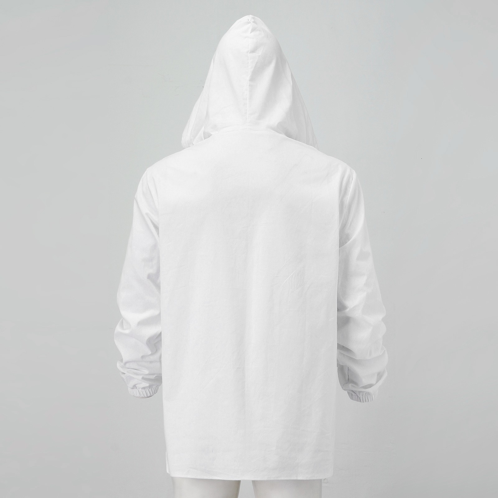 Men's Casual Shirts Men Shirts Hooded Solid Color Autumn Long Sleeve Tops Casual Buttons Cotton Linen Vintage Summer Beach Shirts Camisa Masculin