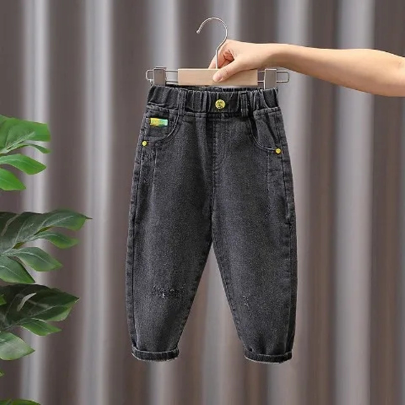 Jeans Autumn Winter Boys Trousers Children's Plush Thick Jeans Children's Casual Pants Fashion Baby Pants 230406