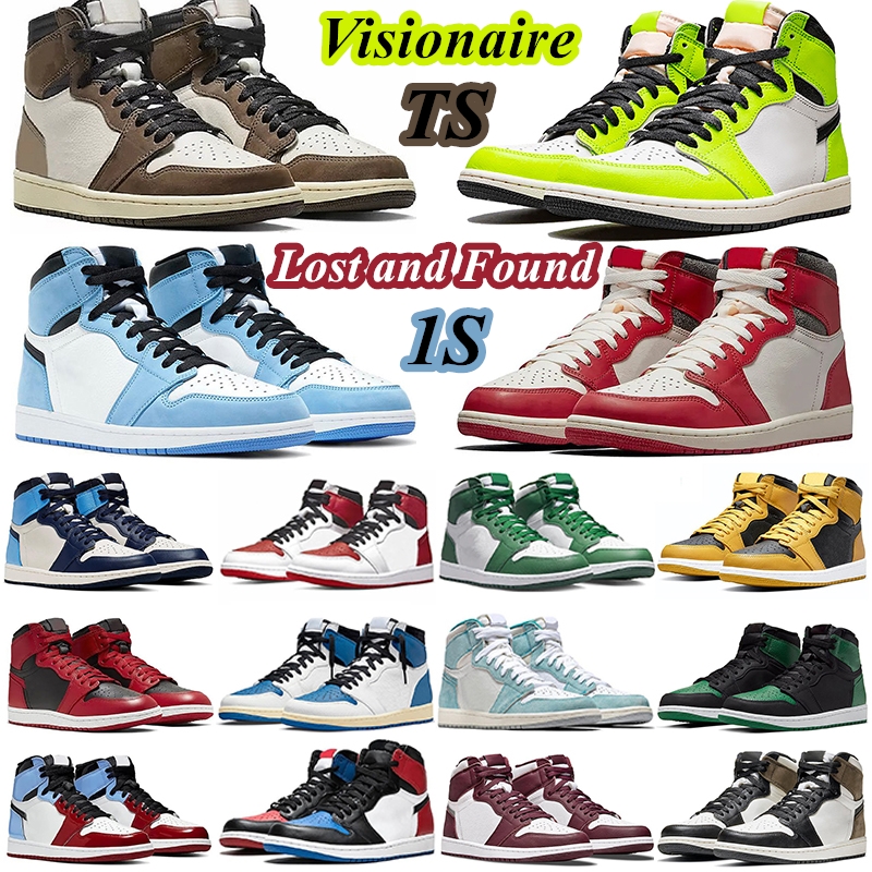 Basketball Shoes Jumpman 1 Mens Retro High OG 1s Leather University Blue Lost and found TS Visionaire men women Sneakers Patent Bred trainers, 16# chicago
Basketball Shoes Jumpman 1 Mens Retro High OG 1s Leather University Blue Lost and found TS Visionaire men women Sneakers Patent Bred trainers, 16# chicago
