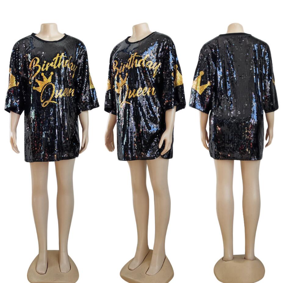 Spring and Autumn Women's dresses W0021 fashion temperament casual sequin short skirt