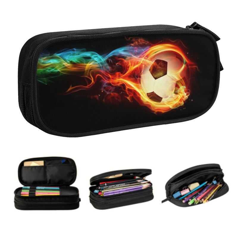 Pencil Bags Kawaii Soccer Ball Flames Pencil Case for Girls Boys Large Storage Football Flaming Pencil Bag School Supplies J230306
Pencil Bags Kawaii Soccer Ball Flames Pencil Case for Girls Boys Large Storage Football Flaming Pencil Bag School Supplies J230306