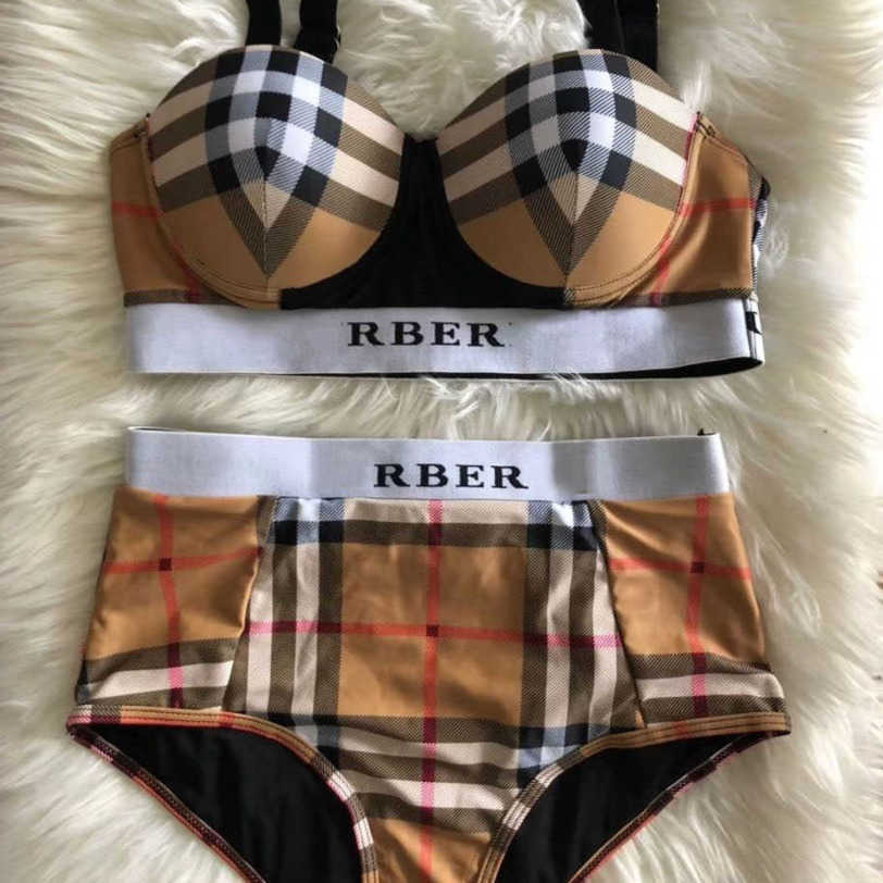 23ss designer brand womens bikini set high-quality plaid heavy craft with steel ring swimsuit beach suit a1, Decor
23ss designer brand womens bikini set high-quality plaid heavy craft with steel ring swimsuit beach suit a1, Decor