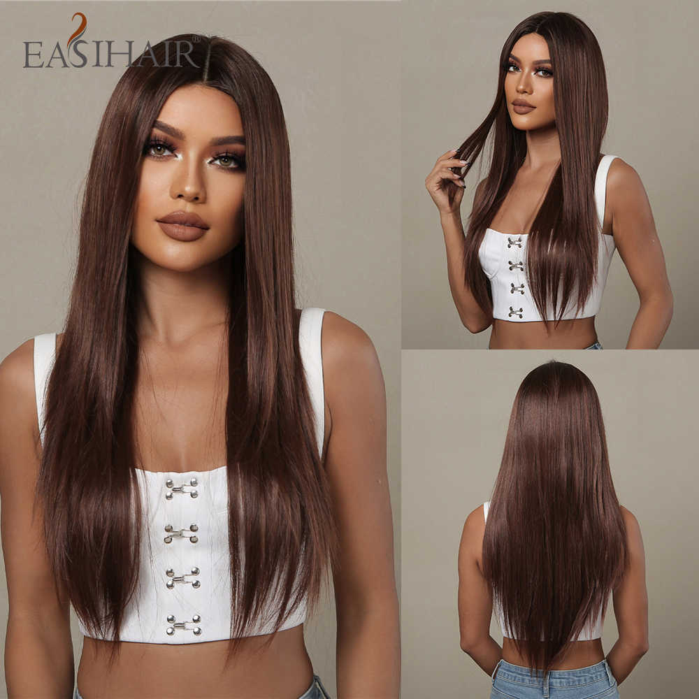 Synthetic Wigs Easihair Long Brown Lace Front Synthetic Wigs Natural Straight t Part for Women High Density Cosplay Heat Resistant 230227, Bl66035-2
Synthetic Wigs Easihair Long Brown Lace Front Synthetic Wigs Natural Straight t Part for Women High Density Cosplay Heat Resistant 230227, Bl66035-2
