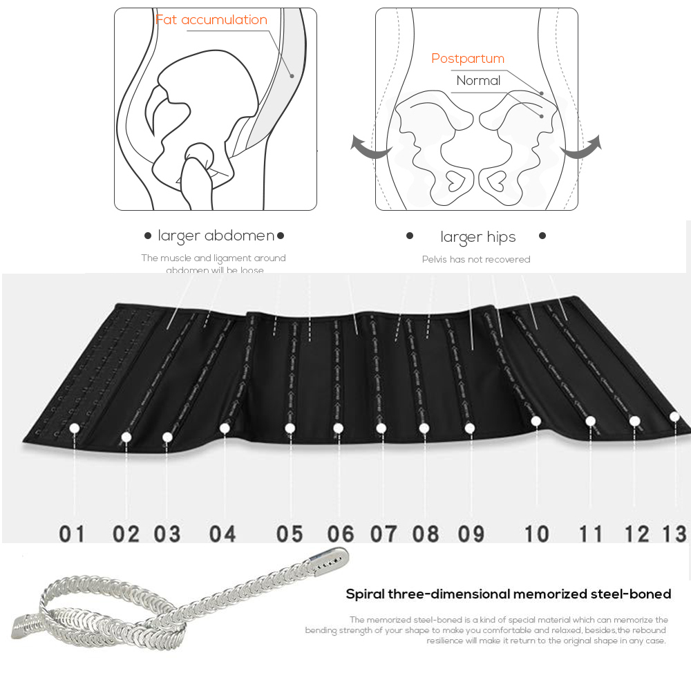 Women's Shapers Sauna Sweat Belt Sweat To Lose Weight Woman Postpartum Waist Trainer Slimming Sheath Woman Flat Belly Fat Burning Girdle Corset 2