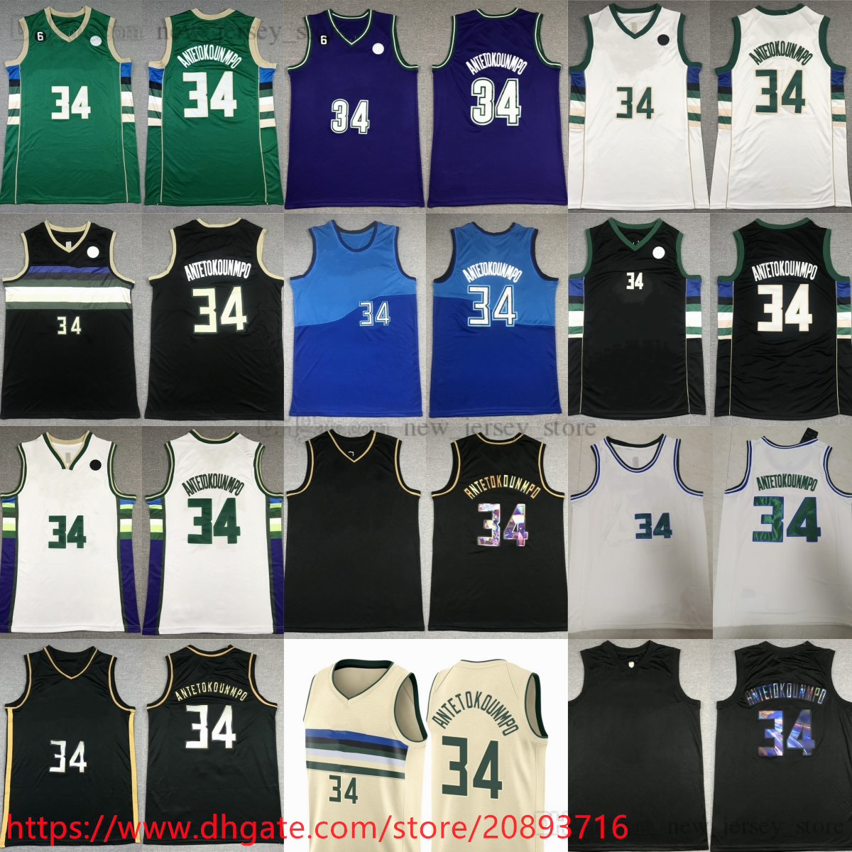 2023 New City Basketball Giannis 34 Antetokounmpo Jersey Stitched Man Women Kids With 6 Patch White Black Purple Retro Blue City Jerseys, Aspicture (with team name)
2023 New City Basketball Giannis 34 Antetokounmpo Jersey Stitched Man Women Kids With 6 Patch White Black Purple Retro Blue City Jerseys, Aspicture (with team name)