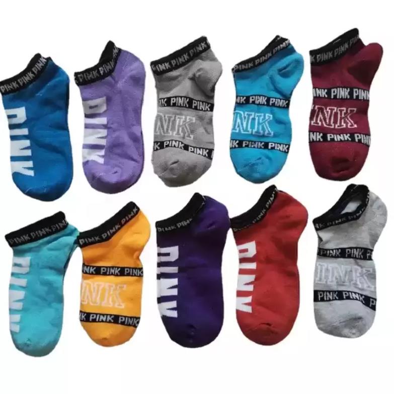 Wholesale Multicolor Ankle Socks With Cardboad Tags Sports Cheerleaders Black pink Short Sock Girls Women Cotton Sock Skateboard Sneaker I0306