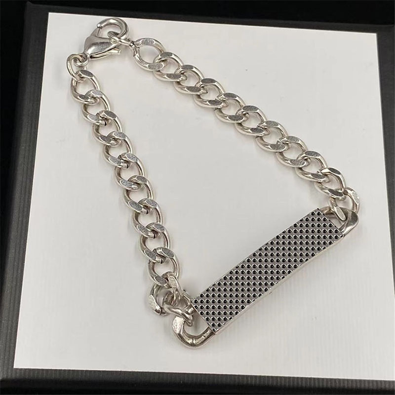 Silver Box Plate Charm Bracelets Women Simple Link Chain Bracelets Female Anniversary Party Gift Jewelry with Box
Silver Box Plate Charm Bracelets Women Simple Link Chain Bracelets Female Anniversary Party Gift Jewelry with Box