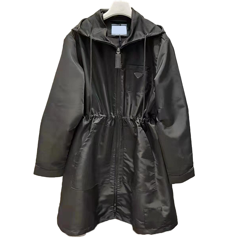 Designer women Trench Coats medium and long triangular badges elastic waistband shows thin hooded trench coat loose casual versatile sunscreen coat, Black
Designer women Trench Coats medium and long triangular badges elastic waistband shows thin hooded trench coat loose casual versatile sunscreen coat, Black