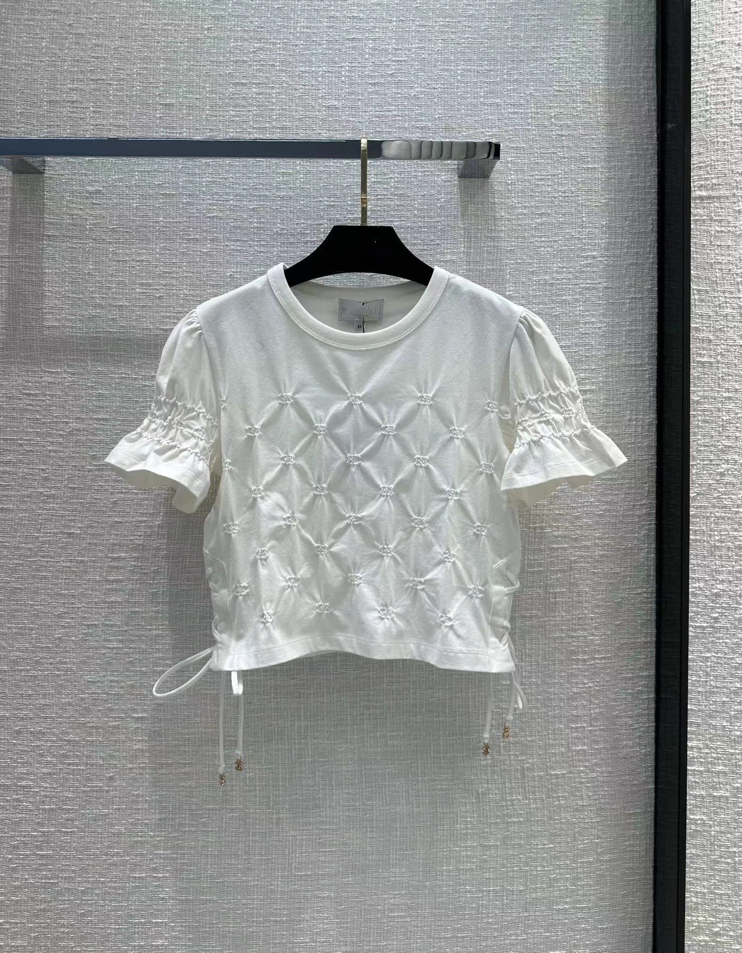 Milan Runway Women' T-Shirt 2023 Spring Summer O Neck Short Sleeve Fashion Designer Tops Brand Same Style T-Shirt 0307-11, White
Milan Runway Women' T-Shirt 2023 Spring Summer O Neck Short Sleeve Fashion Designer Tops Brand Same Style T-Shirt 0307-11, White