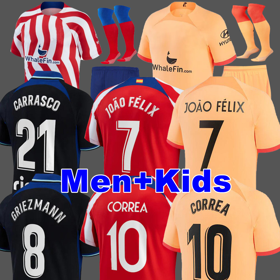 22 23 Soccer Jerseys MORATA GRIEZMANN JOAO FELIX 2022 2023 M.Llorente CORREA KOKE Atletico Madrids Camisetas de futbol LEMAR CARRASCO men kids kit Football Shirt, 22/23 away+lfp
22 23 Soccer Jerseys MORATA GRIEZMANN JOAO FELIX 2022 2023 M.Llorente CORREA KOKE Atletico Madrids Camisetas de futbol LEMAR CARRASCO men kids kit Football Shirt, 22/23 away+lfp