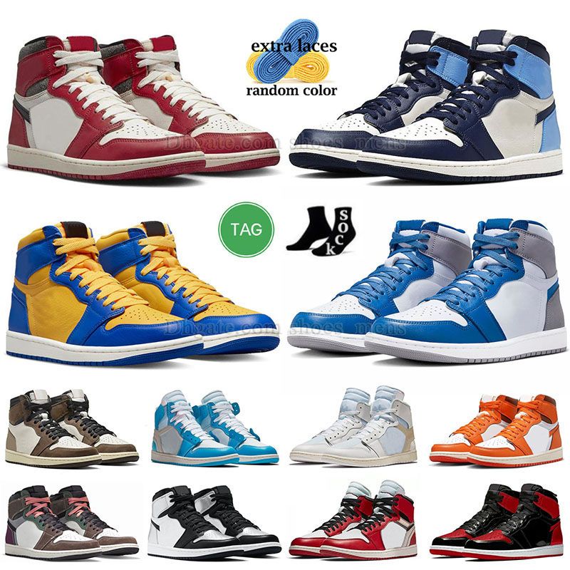 Authentic jumpman 1 1s basketball shoes mens womens true blue reverse laney taxi yellow toe black and white bred chicago lost and found obsidian denim sneaker trianer, H38 36-46 high sliver toe
Authentic jumpman 1 1s basketball shoes mens womens true blue reverse laney taxi yellow toe black and white bred chicago lost and found obsidian denim sneaker trianer, H38 36-46 high sliver toe