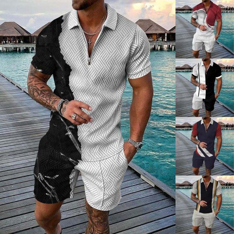 Men's T Shirts 2-Piece Set Mens Summer Outfit Short Sleeve Zip And Shorts Sweatsuit Casual Tracksuit Jogging Sport Sets, T1085
Men's T Shirts 2-Piece Set Mens Summer Outfit Short Sleeve Zip And Shorts Sweatsuit Casual Tracksuit Jogging Sport Sets, T1085