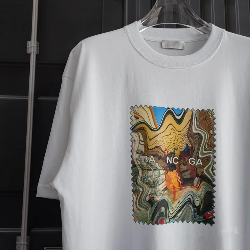 Fashion Brand Men's T-Shirt Summer short Sleeve men and women Lovers luxury shirts Fashion senior Pure cotton high quality Tee Street hip-hop Stamp printing letter BB