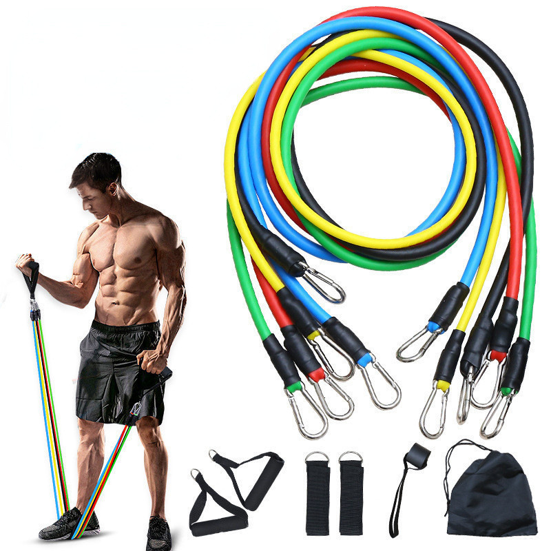 Resistance Bands 1 Set of Bodybuilding Home Fitness Equipment Professional Weight Training Elastic Rubber 230307