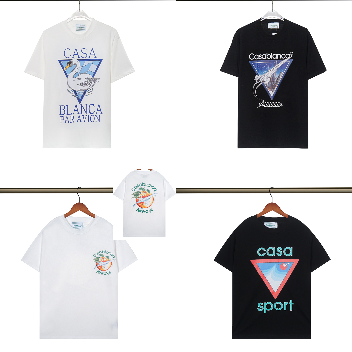 Casablanca Tees Men's T-Shirts Summer Print Cotton Loose casual short sleeved T shirt for men and women Tee oversized athleisure Ca5584, 11
Casablanca Tees Men's T-Shirts Summer Print Cotton Loose casual short sleeved T shirt for men and women Tee oversized athleisure Ca5584, 11