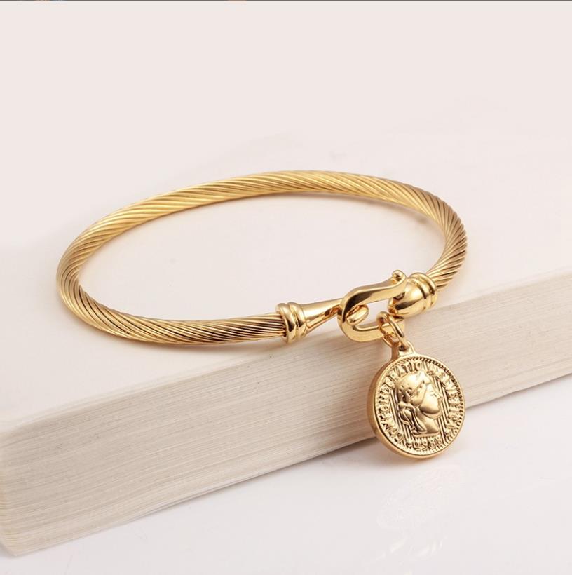 Tennis High quality stainless steel coin pendant Faith women's fashion bracelet bracelet
Tennis High quality stainless steel coin pendant Faith women's fashion bracelet bracelet