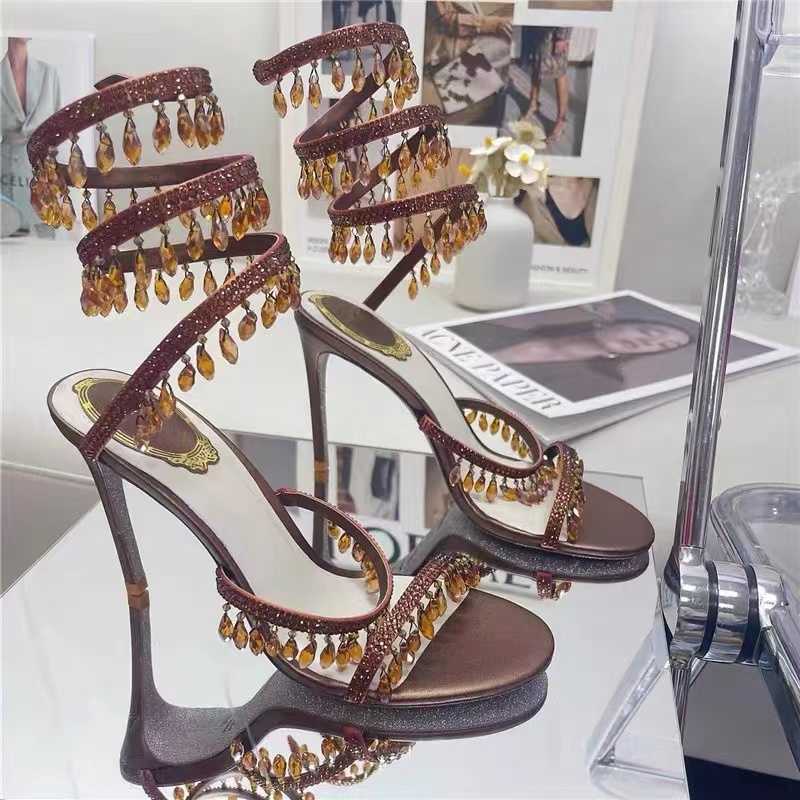 Stiletto heel Sandals Rene Caovilla Designer Heels Crystal lamp pendant Rhinestone twining foot ring high ed womens shoes narrow band 10cm Sandal with box, Green
Stiletto heel Sandals Rene Caovilla Designer Heels Crystal lamp pendant Rhinestone twining foot ring high ed womens shoes narrow band 10cm Sandal with box, Green