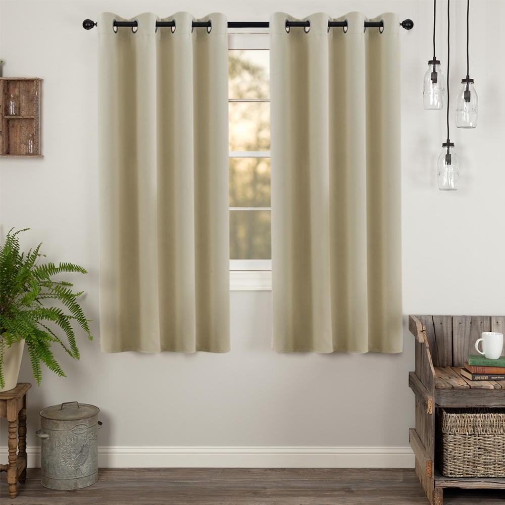 Curtain Modern Blackout Short Curtains in the Living Room Bedroom Window Treatments Kitchen Decor Solid Color Thick Blinds Drapes Custom 230306