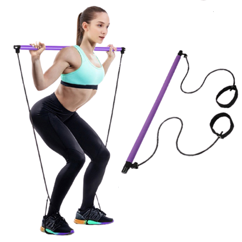 Resistance Bands Yoga Crossfit Pull Rope Rubber Pilates Stick Bodybuilding Training Workout Home Gym Fitness Equipment 230307