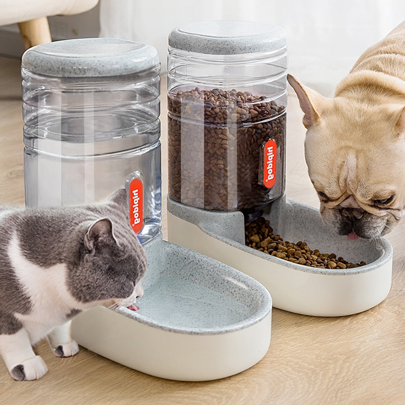 Dog Bowls Feeders Pet Automatic Large Capacity Water Bottle Cat Food Dispenser Feeding Drinking Bowl Supply 230307