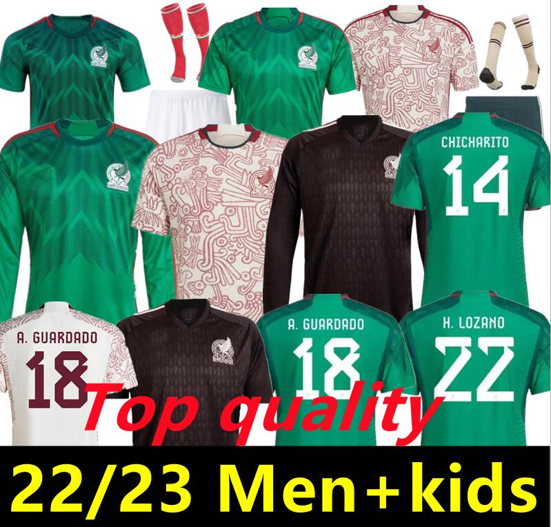 2022 2023 Mexico soccer jerseys H.LOZANO CHICHARITO RAUL LOZANO 22 23 Long sleeve football shirt fans player version G DOS SANTOS men kids kit, Adult
2022 2023 Mexico soccer jerseys H.LOZANO CHICHARITO RAUL LOZANO 22 23 Long sleeve football shirt fans player version G DOS SANTOS men kids kit, Adult