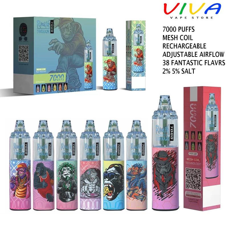 RandM Tornado 7000 Puffs Disposable E Cigarette R and M 2% 5% Mesh Coil Original Vapes Rechargeable 1000mAh Battery 14ml Prefilled Pods
RandM Tornado 7000 Puffs Disposable E Cigarette R and M 2% 5% Mesh Coil Original Vapes Rechargeable 1000mAh Battery 14ml Prefilled Pods