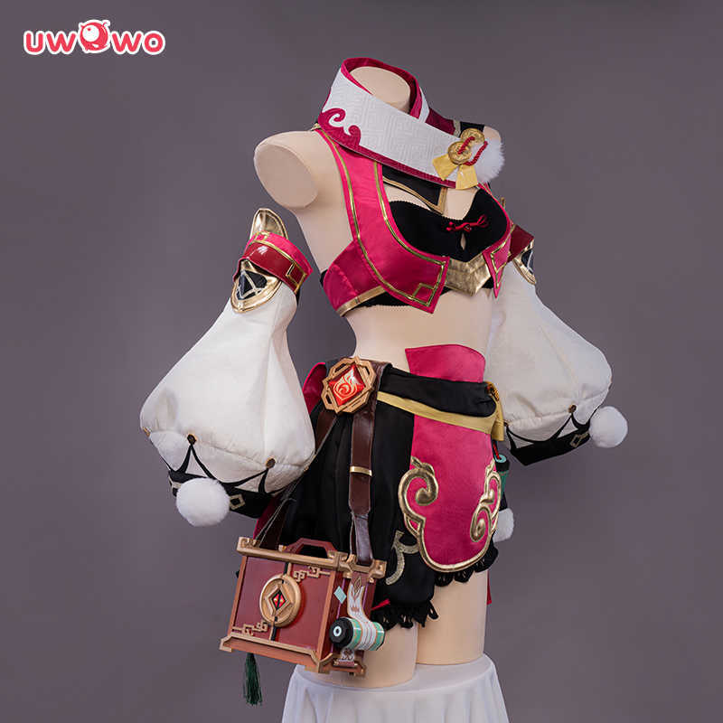 Anime Costumes UWOWO Yanfei Cosplay Hot Game Genshin Impact Come Wise Innocence Cute Yan Fei Outfits Z0301