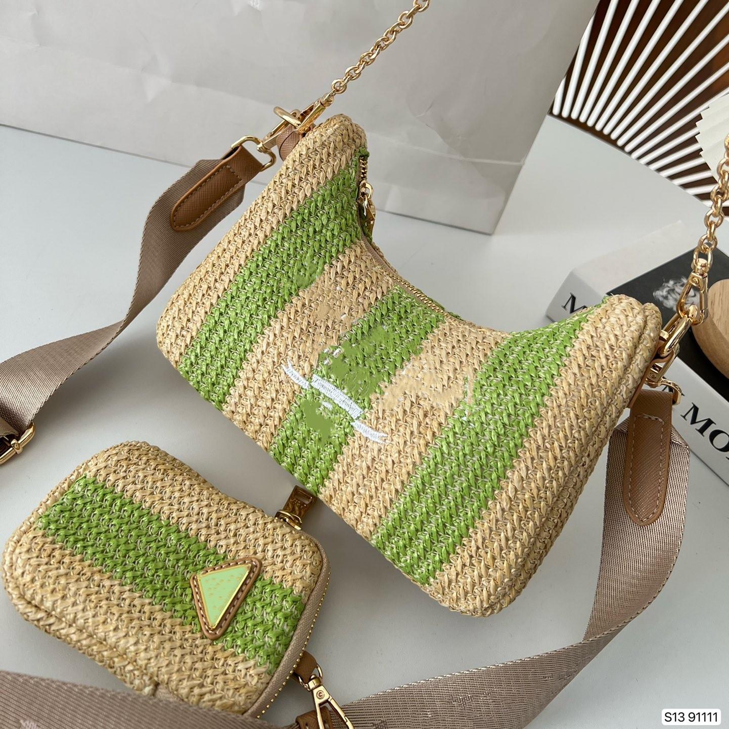 2023SS Stripe Straw Bags designer bag for men woman tote three-in-one luxury handbag Summer Shopping Purse shoulder handbags, Pink
2023SS Stripe Straw Bags designer bag for men woman tote three-in-one luxury handbag Summer Shopping Purse shoulder handbags, Pink