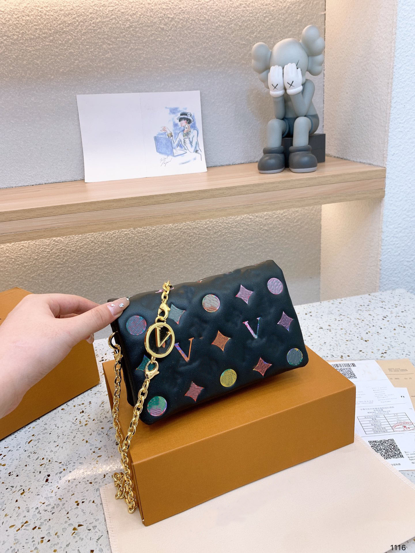 lvs bag Designer Multi Felicie Pochette Women Chain Bags Wallet Messenger Leather Handbags Shoulder Flower Purse Crossbody Bag, Black cai
lvs bag Designer Multi Felicie Pochette Women Chain Bags Wallet Messenger Leather Handbags Shoulder Flower Purse Crossbody Bag, Black cai