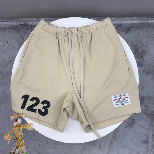 Shorts Letter Print Cotton Khaki Short Pants Men Women Casual Shorts
