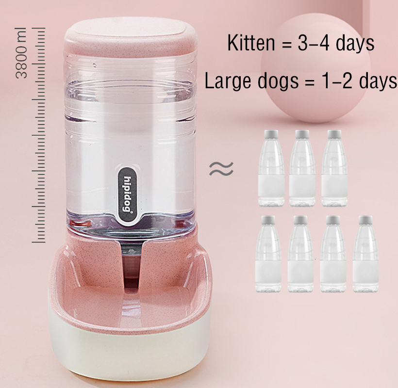Dog Bowls Feeders Pet Automatic Large Capacity Water Bottle Cat Food Dispenser Feeding Drinking Bowl Supply 230307