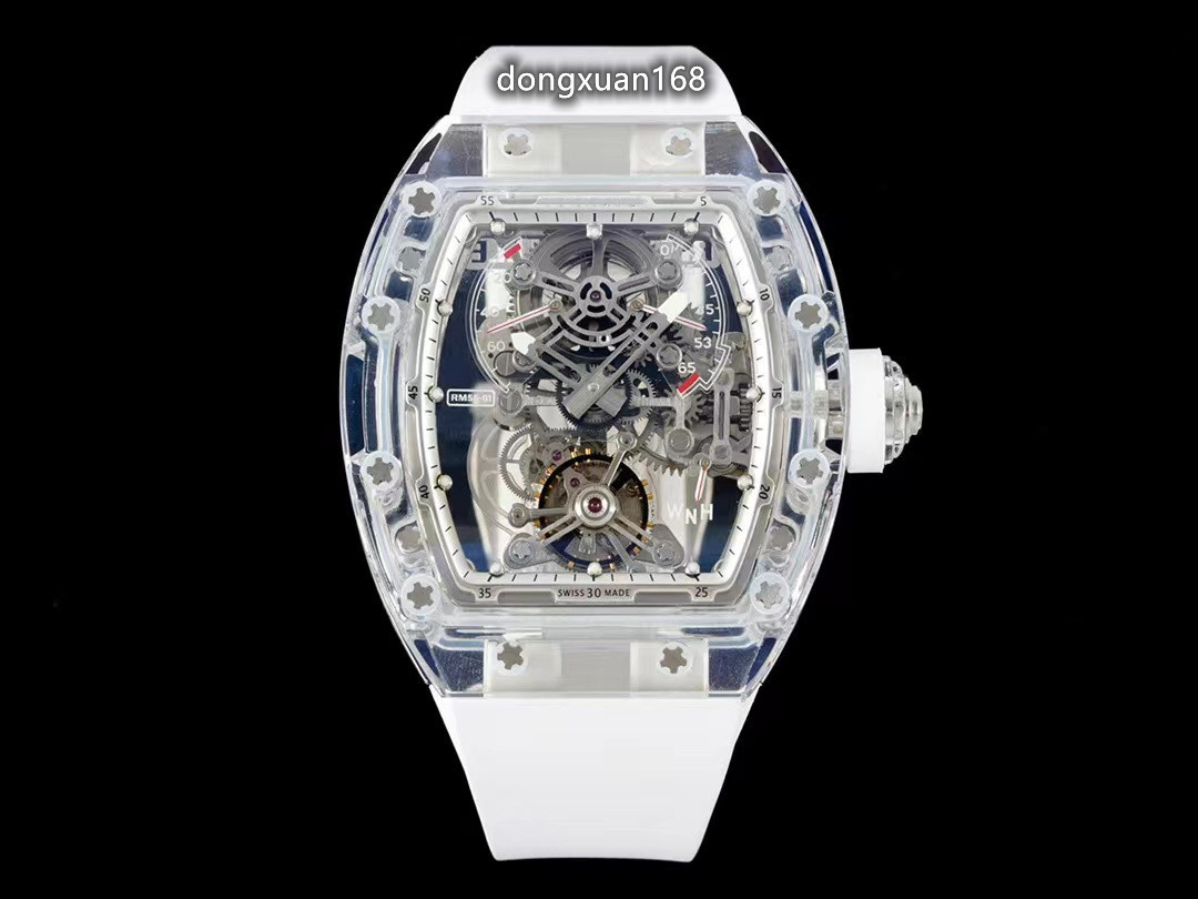 JB Classic watch RM56-01 is equipped with Swiss standard manual on-chain Tourbillon movement sapphire crystal case natural rubber watchband, As shown
JB Classic watch RM56-01 is equipped with Swiss standard manual on-chain Tourbillon movement sapphire crystal case natural rubber watchband, As shown