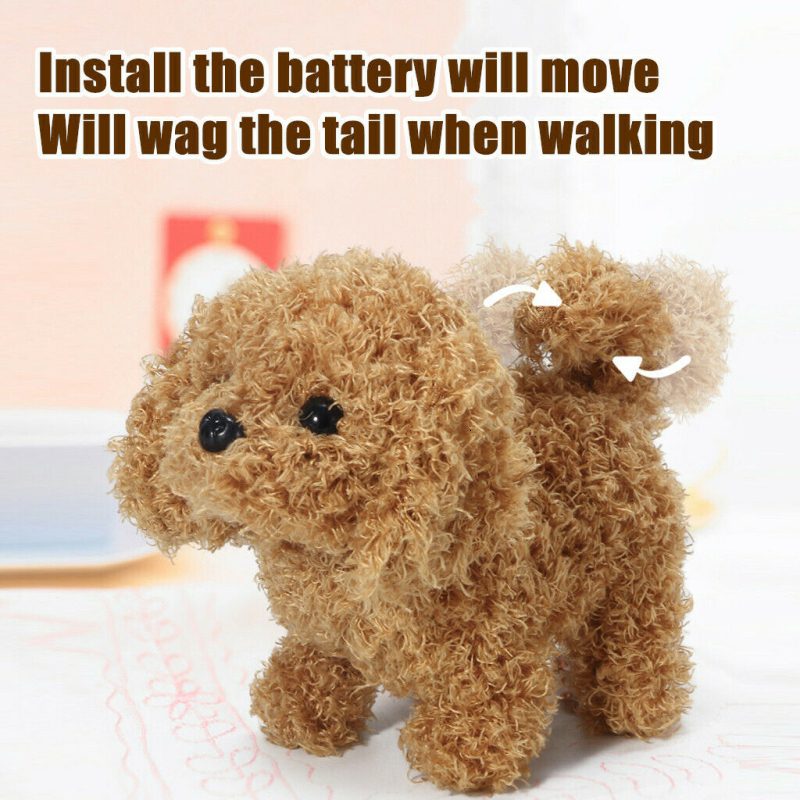 Electric RC Animals Electronic Pets Simulation Smart Dog Called Walking Plush Toy Electric Robot For Baby Kids Christmas Gift 230307