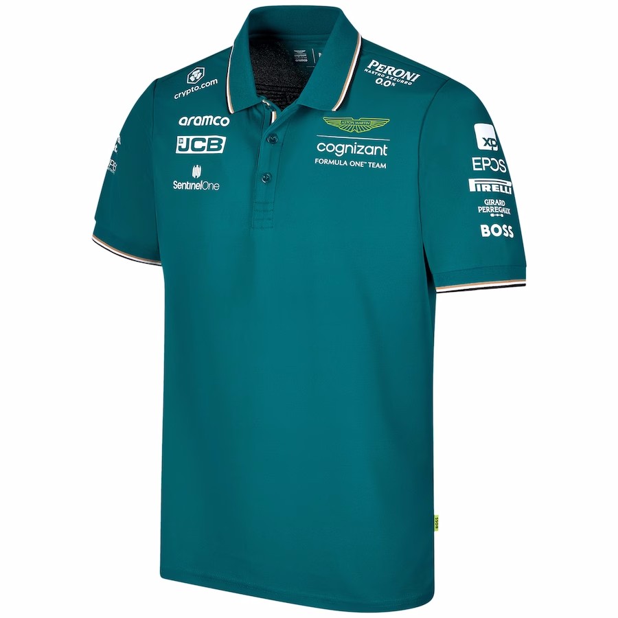 

Aston Martin Aramco Cognizant F1 2023 Official Fernando Alonso Team Polo Sleeve Formula Extreme Sports Lovers Casual Fashion T-shirt size S--5XL, 2023 team t-shirt