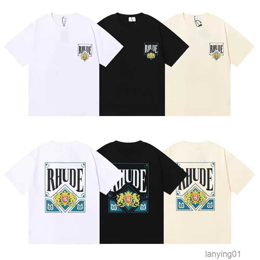 Summer Mens T-shirt Designer Quality Rhude Round Printed Men Weight Double Yarn Cotton Short Sleeve T-shirt
Summer Mens T-shirt Designer Quality Rhude Round Printed Men Weight Double Yarn Cotton Short Sleeve T-shirt