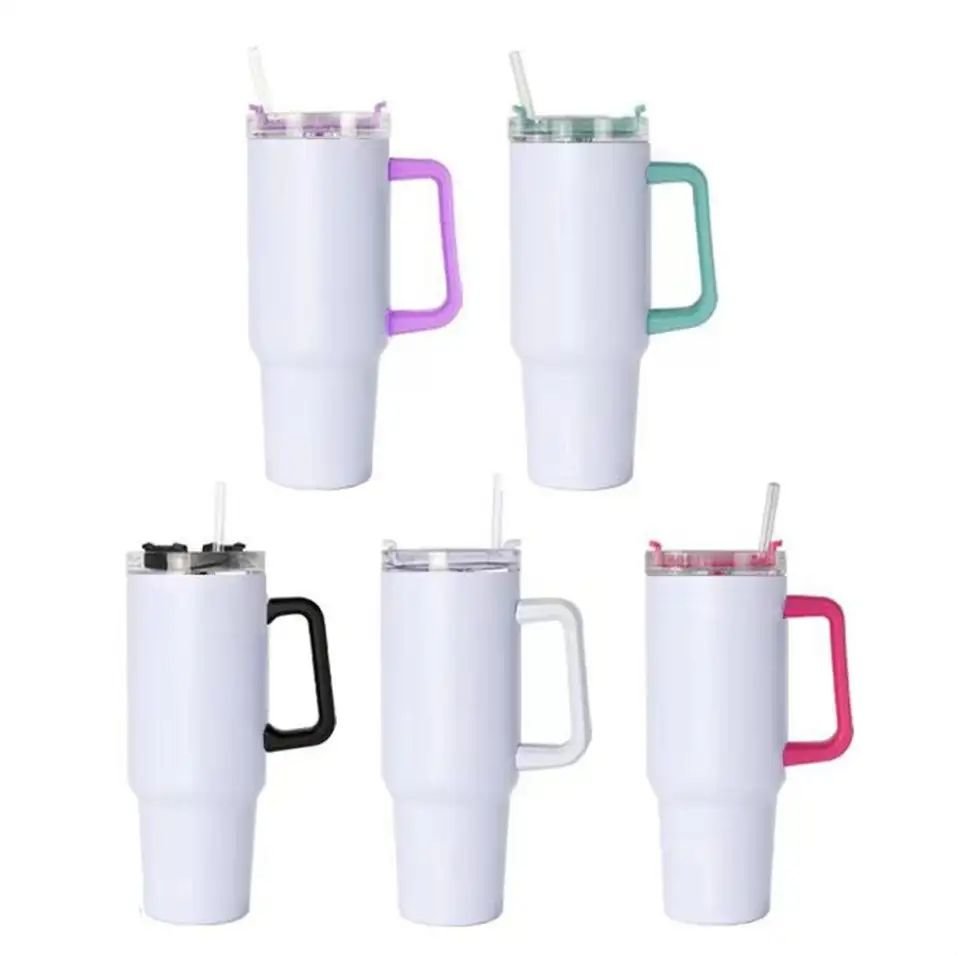 Sublimation Blank Tumbler Stainless Steel Double wall Vacuum Insulated 40oz Sublimation Tumbler with Handle Wholesale, White
Sublimation Blank Tumbler Stainless Steel Double wall Vacuum Insulated 40oz Sublimation Tumbler with Handle Wholesale, White